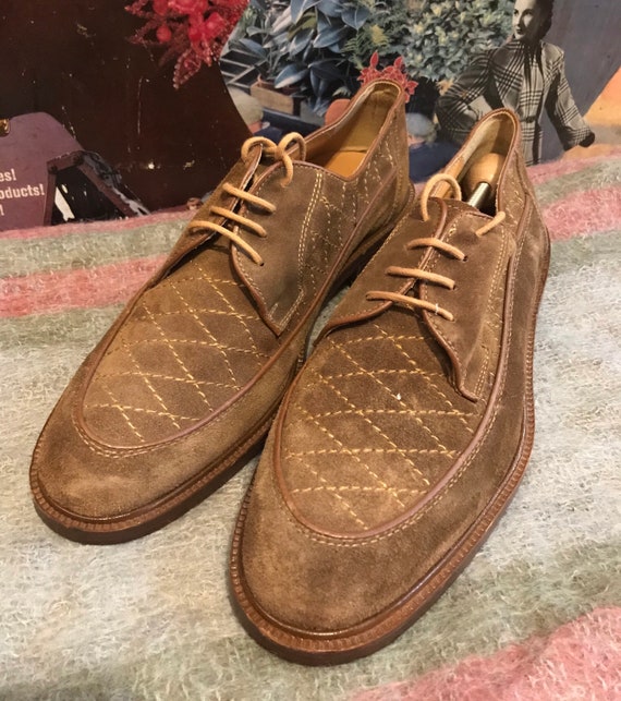 Mens Top Stitch Suede Lace Ups