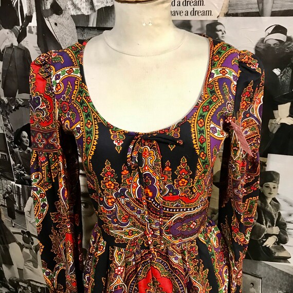 1970s ‘Dollyrockers’ paisley cotton maxidress