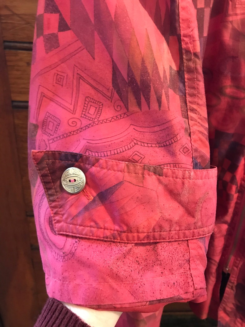 1990s Oversized Printed Rain Coat