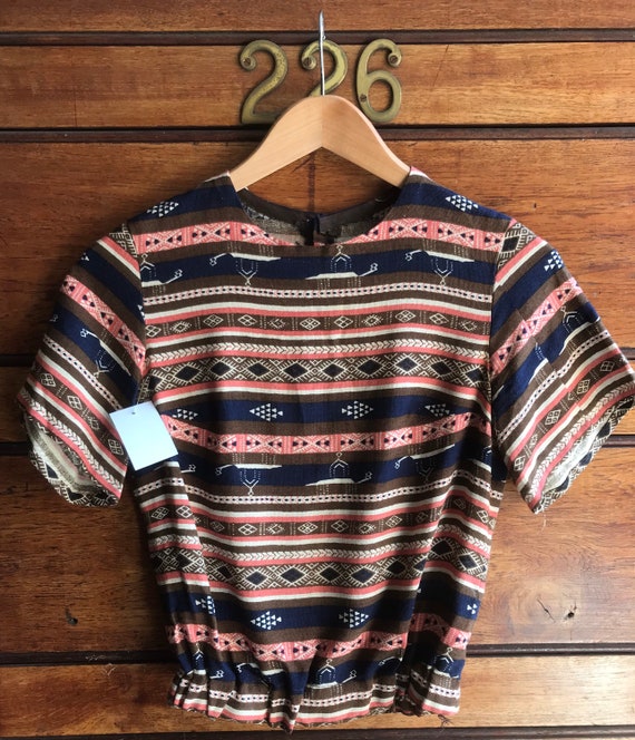1950s Print Blouse