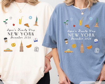 Personalized New York Trip Sweatshirt, Matching Family Shirt, Custom Name Bachelorette Trip Shirt Comfort Colors® Gift Idea