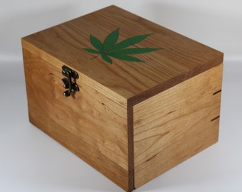 2399 Handcrafted  solid hardwood marijuana humidor made in USA
