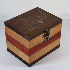 2103 Handcrafted cherry and black walnut keepsake box image 3