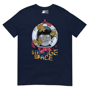 Astronaut and alien fish - Strange Space version - unisex tee