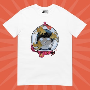 Astronauta y pez alienígena, camiseta unisex
