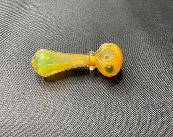 Gold And Yellow Lucky Charms Glass Pipe