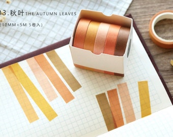 Autumn Brown Pumpkin Pattern Washi Tape 15mm x 10m