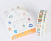 Boho Colorful Square Thin Washi Tape Set of Two 5mm and 8mm Divider washi tape Back to School Supplies Tapes Bullet Journal Planner Washi