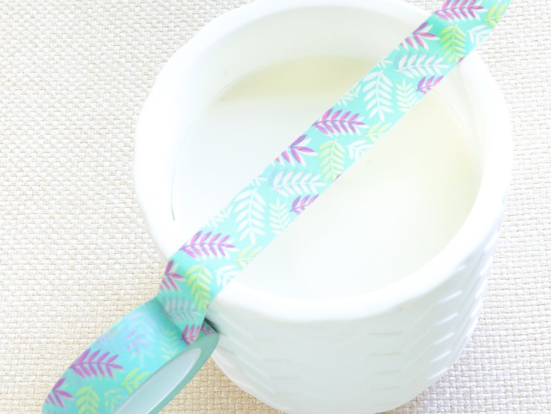 Summer Tropical Green Washi Tape 15mm BOHO Washi Tape Leaves Washi Tape Spring Summer Washi Tape