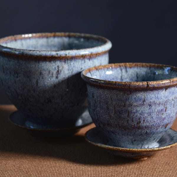 Handmade Cornflower Planter with Saucer