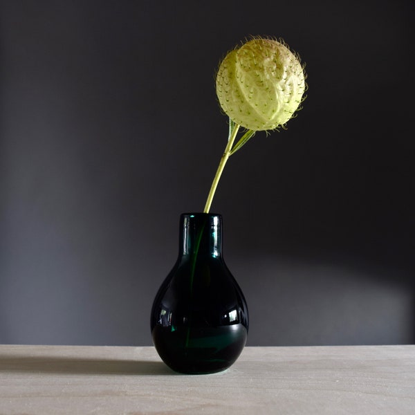 Black Forest Potion Vase | Dark Green Glass