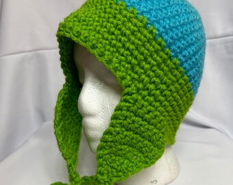 Aquamarine Ear Flap Beanie