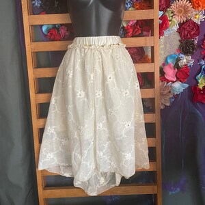 Elegant Antique Lace Midi Skirt
