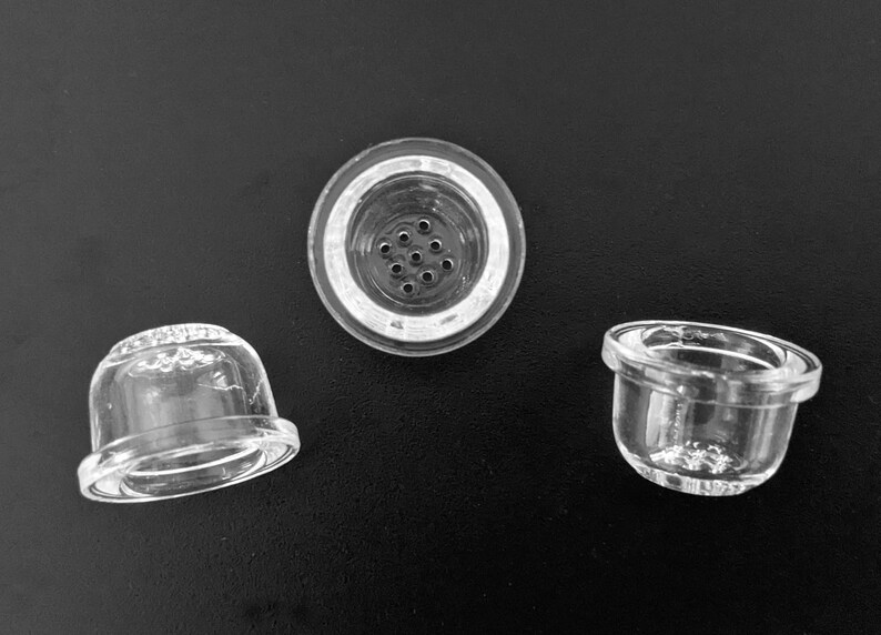 9 Hole Glass Bowl Insert for Silicone Pipes Etsy