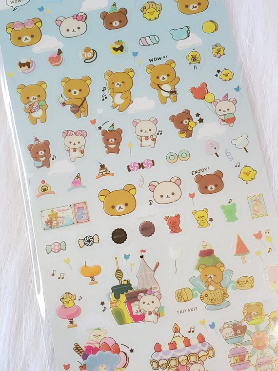 San-x Rilakkuma Korilakkuma Amusement Park Stickers Sticker Sheet