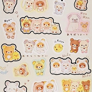 San-x Always With Rilakkuma Stickers Sticker Sheet Japan Kawaii Stationery B