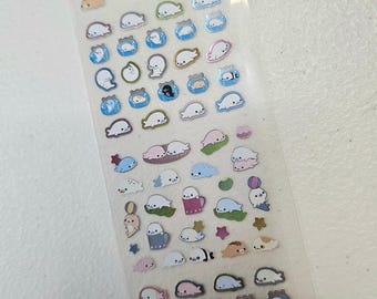 Autocollants vintage Mamegoma : feuille de sceaux San-x Kawaii, 2005