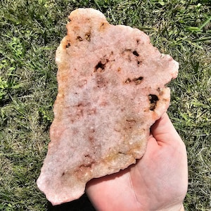 Large Pink Amethyst Slab Slice Crystals Minerals Druzy Cave Collectible
