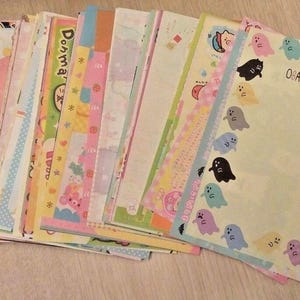 Kawaii Large Memo Sheet LOT 30 Sheets San-x Kamio Q-lia Crux Stationery Japan