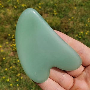 Green Aventurine Guasha Carving Crystals Minerals Metaphysical Stones Tool Face Facial Gifts