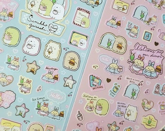 San-x Shippo's Diner Sumikko Gurashi Stickers Sticker Sheet Japan 2021 Kawaii
