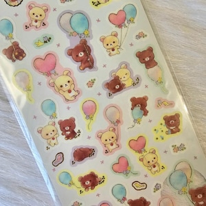 San-x Rilakkuma Stickers Sticker Sheet Kawaii Japan Collectible Gifts