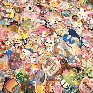 Kawaii RARE Y2K Sticker Flakes 40 lotti di sacchetti San-x Kamio Mind Wave Q-lia Crux Vintage Gifts Collezionabili Retro