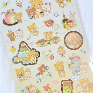 San-x Rilakkuma Korilakkuma Amusement Park Stickers Sticker Sheet Japan