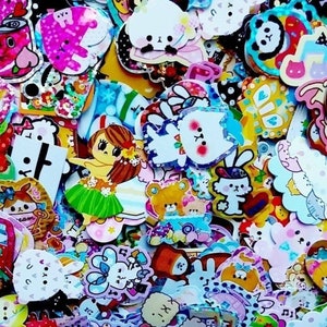 Lote de 50 pegatinas Kawaii de San-x, Kamio, Mind Wave, Q-lia Crux + Bonus Look, papelería coleccionable