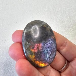 Labradorita, Pedra da Preocupação, Cristais de Bolso, Mineral, BÔNUS, Cartão de Informações, Presentes