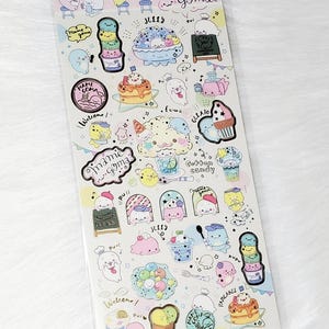 San-x Mamegoma Cafe Sticker Sheet: Kawaii Food Collectible