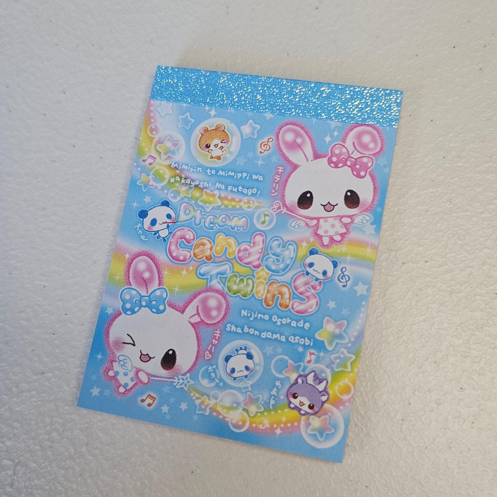 KAMIO JAPAN はむはむどーなつ メモ☆81 Candy Twins Kamio Japan Mini Memo Pad Kawaii Stationery