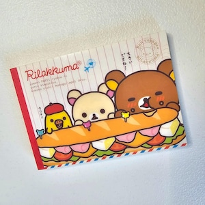 San-x Rilakkuma Large Memo Pad Sticker Page Kawaii Japan