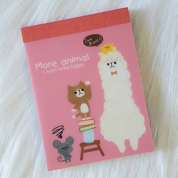 More Animal Alpaca Mini Memo Pad Kawaii Stationery Mind Wave Japan Notepad Collectible Gifts