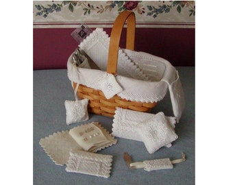 Little Comforts Basket & Needlework Accessories (INSTANT DOWNLOAD) Learning Design / Hardanger / Modèle de fil compté /Fil tiré