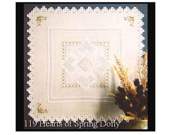 Hardanger Little Basket Doily Counted Pulled Thread Digital PDF feb108 INSTANT DOWNLOAD Pattern Mini Rectangular Basket Liner