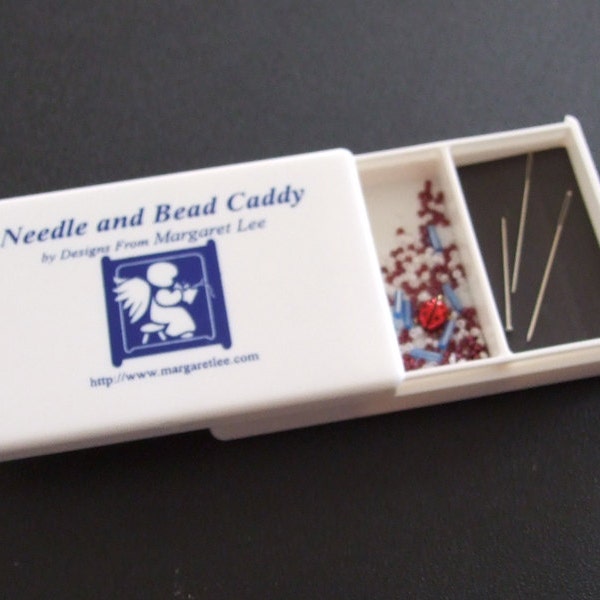 Needle and Bead Caddy - STORAGE - Needlework TOOL Box - Cross Stitch Accessory - Needle Minder - Magnets