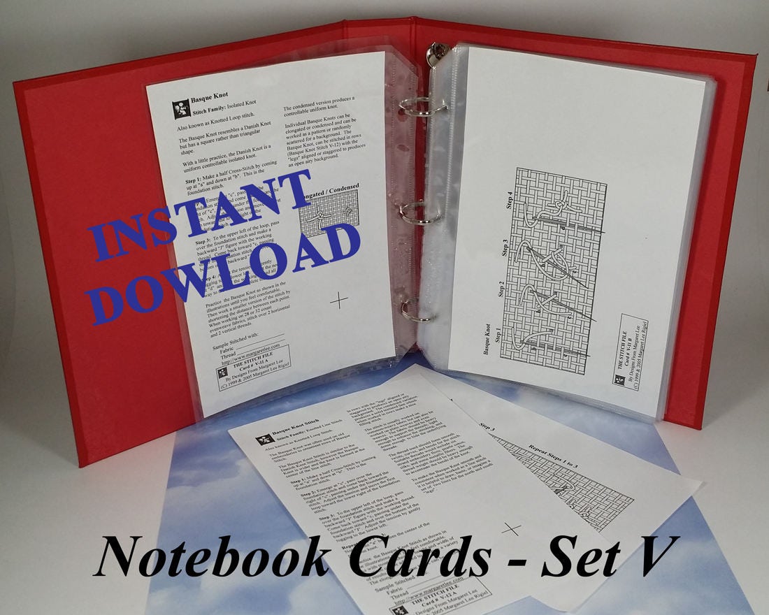 Knot Stitch Guide: Embroidery & Cross Stitch Cards Set 5 (Digital Download)