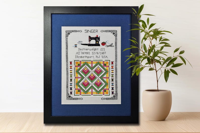 Wzór haftu krzyżykowego na blok patchworkowy „Ptak Rajski” – schemat średniozaawansowany (plik PDF w wersji cyfrowej) zdjęcie 3