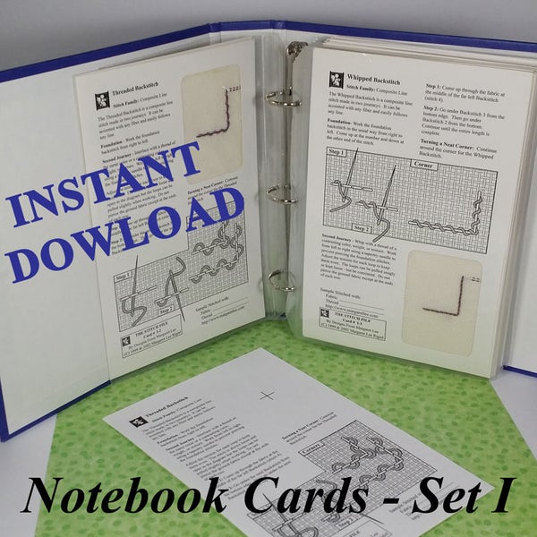 Learn NEW Stitches - Notebook Stitch Card Set 1 – TRANSFORMING Stitches (DIGITAL) / Cross Stitch / Embroidery / Stitch Group Subscription