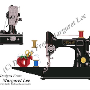 Singer Featherweight Sewing Machine - Cross Stitch Pattern (INSTANT DOWNLOAD) / Counted Thread / Digital Pdfs