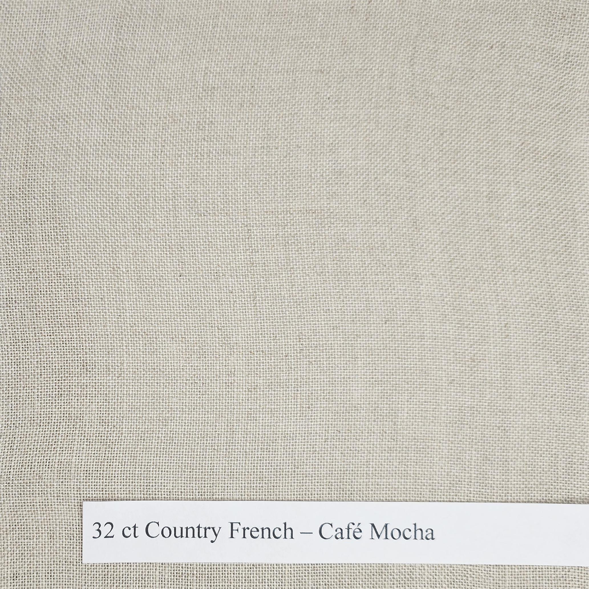 28 Count Cafe Mocha Linen - Evenweave Cross Stitch Fabric