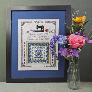 Featherweight Sampler Bee Quilt Cross Stitch Pattern (INSTANT DOWNLOAD) image 9