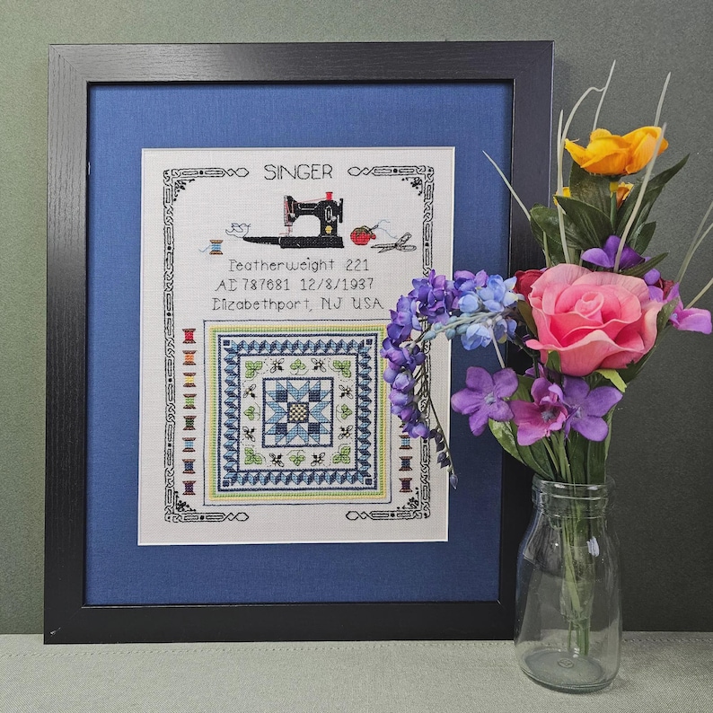 Featherweight Sampler Bee Quilt Cross Stitch Pattern (INSTANT DOWNLOAD) image 9