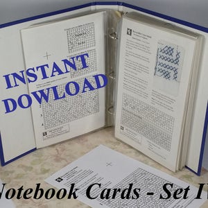 Learn REVERSIBLE Stitches - Notizheft Stichkarten SET 4 (DIGITAL) / Kreuzstich / Stickerei / Stickgruppe Abo