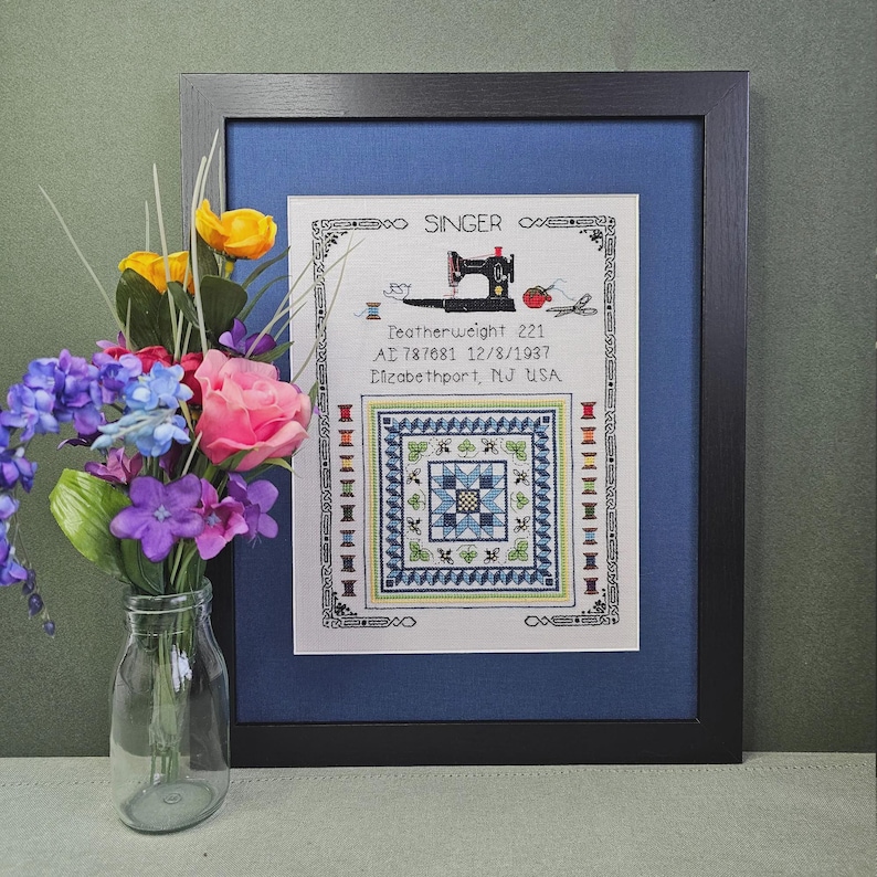 Featherweight Sampler Bee Quilt Cross Stitch Pattern (INSTANT DOWNLOAD) image 1