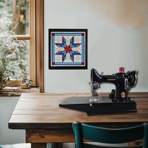 Stars - Red White & Blue - Cross Stitch Pattern of Quilt Block: Intermediate Chart (Digital PDF) image 8