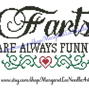 Farts are always funny / Cross Stitch Chart Pattern / Counted Thread / Digital Download PDF
