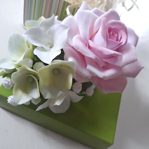 Wedding hair accessories flower Rose hair clip Floral hair clip Hair accessories Floral design Fashionable gift Gift for her DECO Clay