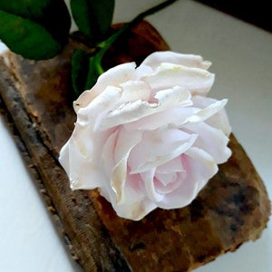 Floral Shabby Chic Artificial rose Withered rose  Pale rose Soft pink rose Deco Clay Floral home decor Fall decoration  Autumn home decor
